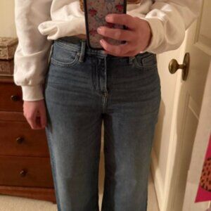 Banana Republic blue wide leg denim jeans. Size 27. High Waisted